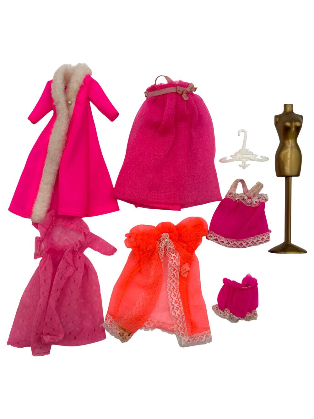 Vintage Dawn Doll Topper Clothes Lot of 8 Wrap In The Night Midnight Lace Robe